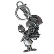 Alice in Wonderland Mad Hatter Pewter Key Chain